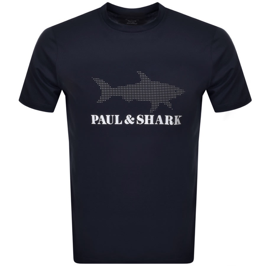 Alternative Image for ProductPaul And Shark Logo T Shirt Navy1